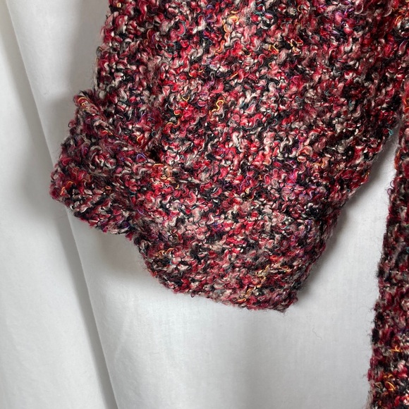 VTG Lori of California Women's Pink Red Multi-Color Bouclé Tweed Blazer Jacket - Picture 5 of 13